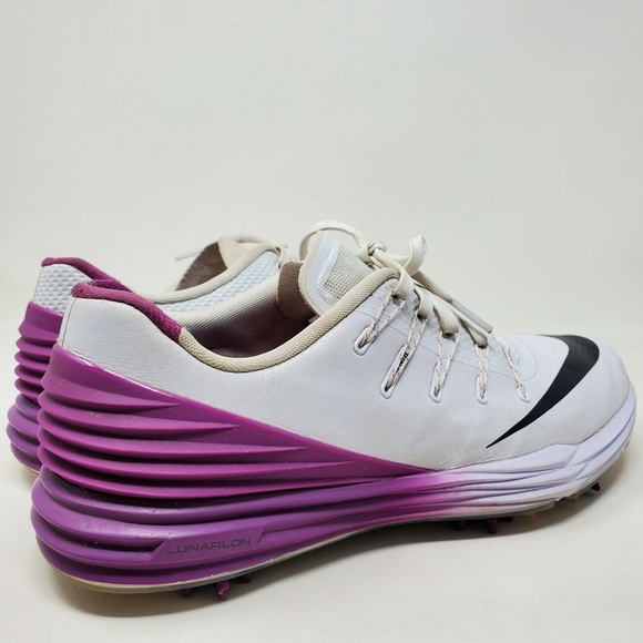 Nike Lunar Control 4 Golf Shoe White Cosmic Purple - Picture 4 of 11